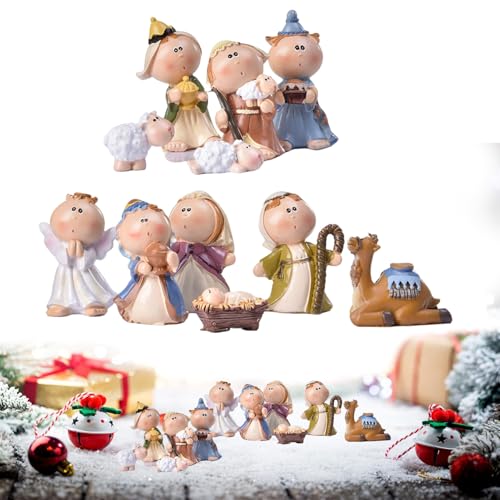 Beiykhera Christmas Nativity Set | 11 Teile Miniatur Weihnachtskrippe Figuren Set | Deko für Wohnung Tisch Schrank | Eingangsbereich Büro Wohnzimmer Schlafzimmer Kirche Hochzeit Beiykhera Christmas Nativity Set | 11 Teile Miniatur Weihnachtskrippe Figuren Set | Deko für Wohnung Tisch Schrank | Eingangsbereich Büro Wohnzimmer Schlafzimmer Kirche Hochzeit von Beiykhera