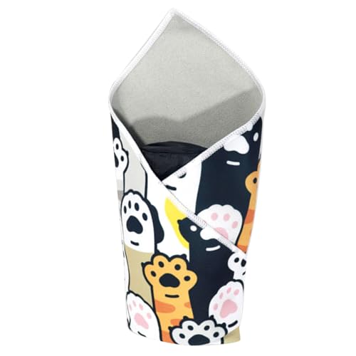 Beiykhera Katzenpflege Wrap | Selbstklebender Katzenburrito-Wrap für Nageltrimmen-Anti-Kratzer-Kontrolle Multifunktionales Anti-Eskape-Wäschetwäsche in Innenklammern Nägel Reinigen Ohren Tier Trimming von Beiykhera