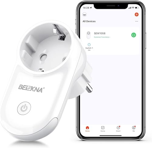 Smart WLAN Steckdose mit Strommessung,Smarte Home WiFi Steckdose Nachtlicht Steckdose,4000W Smart Plug mit Alexa,Assistant Sprachsteuerung, APP Fernsteuerung, Timer, Zeitplan,2.4GHz Smart WLAN Steckdose mit Strommessung,Smarte Home WiFi Steckdose Nachtlicht Steckdose,4000W Smart Plug mit Alexa,Assistant Sprachsteuerung, APP Fernsteuerung, Timer, Zeitplan,2.4GHz von Beizkna