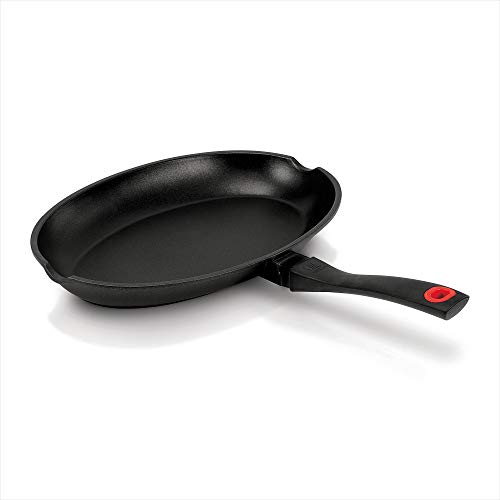 Beka Fischpfanne oval induktion, Pfanne oval antihaftbeschichtet, aus Aluguss, mit 2 Ausgießvorrichtungen, 34 x 23 cm, mit hitzeabweisendem Griff aus Kunststoff, schwarz, Energy Kollektion Beka Fischpfanne oval induktion, Pfanne oval antihaftbeschichtet, aus Aluguss, mit 2 Ausgießvorrichtungen, 34 x 23 cm, mit hitzeabweisendem Griff aus Kunststoff, schwarz, Energy Kollektion von Beka