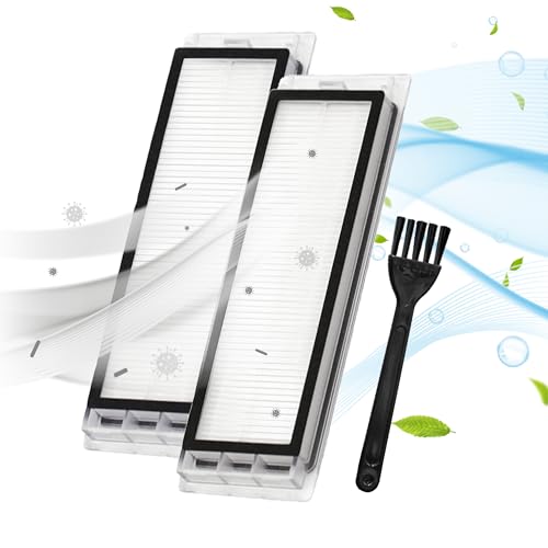 2er-Pack Hepa-Filter für Xiaomi Mi Series Staubsauger, kompatibel mit Roborock S50 S51 S5 MAX S6 S6 Pure S6 MaxV, Ersatzbürsten, Ersatzbürsten-Set für Xiaomi (nicht kompatibel mit Mop Pro 2) von BekabA