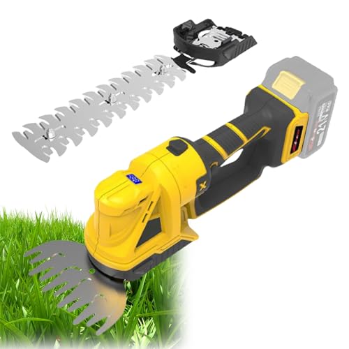 Akku-Heckenschere, kompatibel mit Dewalt 20-V-Akku, 2-in-1-Handgrasschneider, Buschschneider und Grasschere, elektrischer Rasentrimmer für Hof, Garten, Strauch, Rasen (ohne Batterie) von Bekasa