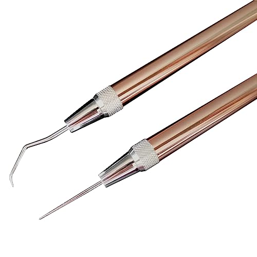 Bekasa 2 Stück LED Entgitterwerkzeug Plotter für Vinyl, Beleuchtet Vinyl Weeding Tools Entgitterhaken Plotter Zubehör mit Licht Plotter Werkzeug für DIY-Bastelarbeiten Silhouetten Kameen von Bekasa