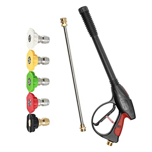 Hochdruckreiniger Pistole mit Lanze und 5 Nozzle, M22 Jet Nozzle Hochdruckreiniger für Gartenschlauch Auto Hausgarten von Bekasa