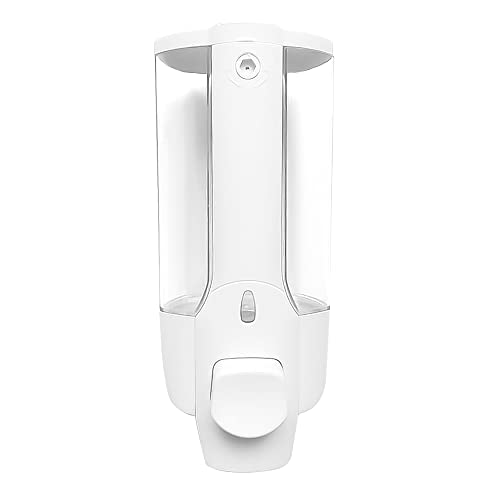 Seifenspender Wandbefestigung, Pumpspender, Desinfektionsmittelspender Klein Spülmittelspender für Badezimmer Dusche Arbeitsplatte (White,1) von Bekasa