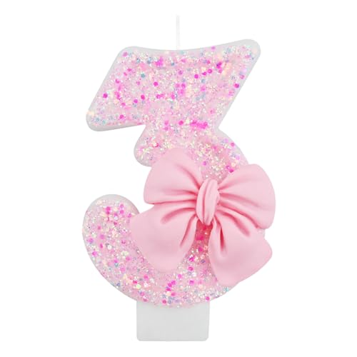 Bekecidi Schmetterlings Rosa Zahlenkerzen, Happy Birthday-Geburtstagskerzen mit Pailletten Glitzer, Kuchendekoration, Zahlenkerzen für Mädchen, Geburtstagsfeier, Hochzeitstag, Lieferungen (Nummer 3) Bekecidi Schmetterlings Rosa Zahlenkerzen, Happy Birthday-Geburtstagskerzen mit Pailletten Glitzer, Kuchendekoration, Zahlenkerzen für Mädchen, Geburtstagsfeier, Hochzeitstag, Lieferungen (Nummer 3) von Bekecidi