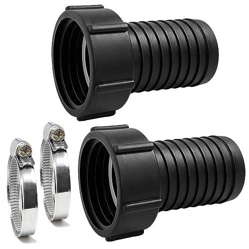 2 Stück IBC Adapter S60x6 auf Schlauchtülle, IBC Tank Adapter S60x6 (60mm) Innengewinde auf Tülle 2''(50mm) Gartenschlauch Adapter Tankschlauchadapter IBC Auslaufstutzen Auslaufhahn IBC Tank Zubehör von Bekindpro