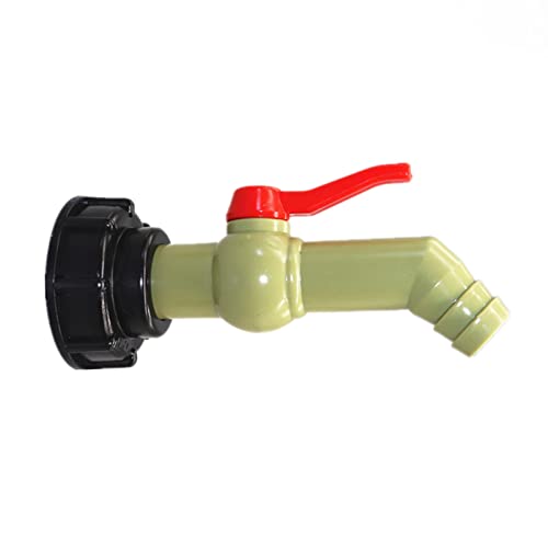 IBC Auslaufhahn 1 Zoll IBC Kugelauslaufhahn Schlauchanschluss Adapter S60x6 IBC Tank Adapter IBC Tank Zubehör Wasserhahn für IBC Tank Regentonnen Wassertank (1 Zoll) von Bekindpro