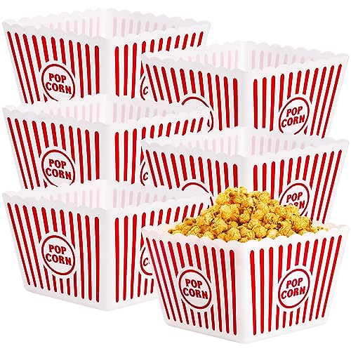 Bekith 4 Stück Popcornschale Kunststoff Popcorntüten Wiederverwendbare Popcornbecher Retro Popcorn Behälter, 23x23x15cm Bekith 4 Stück Popcornschale Kunststoff Popcorntüten Wiederverwendbare Popcornbecher Retro Popcorn Behälter, 23x23x15cm von Bekith