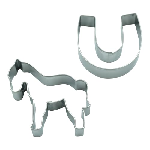 BekkiB - 2er-Set Ausstecher "Pferd & Hufeisen"- Spülmaschinengeeignete Ausstechformen aus Edelstahl - Zum Backen für Plätzchen - 998754 BekkiB - 2er-Set Ausstecher "Pferd & Hufeisen"- Spülmaschinengeeignete Ausstechformen aus Edelstahl - Zum Backen für Plätzchen - 998754 von BekkiB
