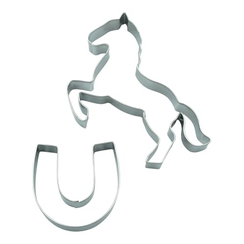 BekkiB - 2er-Set Ausstecher "Pferd & Hufeisen"- Spülmaschinengeeignete Ausstechformen aus Edelstahl - Zum Backen für Plätzchen - 998846 BekkiB - 2er-Set Ausstecher "Pferd & Hufeisen"- Spülmaschinengeeignete Ausstechformen aus Edelstahl - Zum Backen für Plätzchen - 998846 von BekkiB