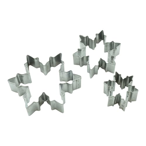 BekkiB - 3er-Set Ausstecher "Schneeflocken" - Spülmaschinengeeignete Ausstechformen aus Edelstahl - Zum Backen von Keksen, Terrassenplätzchen & Linzer Augen - 45053 BekkiB - 3er-Set Ausstecher "Schneeflocken" - Spülmaschinengeeignete Ausstechformen aus Edelstahl - Zum Backen von Keksen, Terrassenplätzchen & Linzer Augen - 45053 von BekkiB