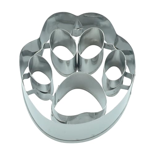 BekkiB - Ausstecher "Pfote" - ca. 6,2 x 5,8 cm - Ausstechform aus Edelstahl für Hunde-Kekse oder Leckerlis - Prägeausstechform zum Backen & Basteln - 88035 BekkiB - Ausstecher "Pfote" - ca. 6,2 x 5,8 cm - Ausstechform aus Edelstahl für Hunde-Kekse oder Leckerlis - Prägeausstechform zum Backen & Basteln - 88035 von BekkiB