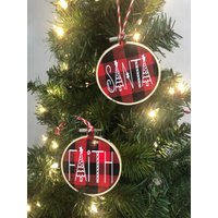 Bauernhaus Karo Ornament; Christbaumschmuck Für Weihnachten; Weihnachtsverzierung; Karierter Weihnachtsschmuck Bauernhaus Karo Ornament; Christbaumschmuck Für Weihnachten; Weihnachtsverzierung; Karierter Weihnachtsschmuck von BekkysBaby