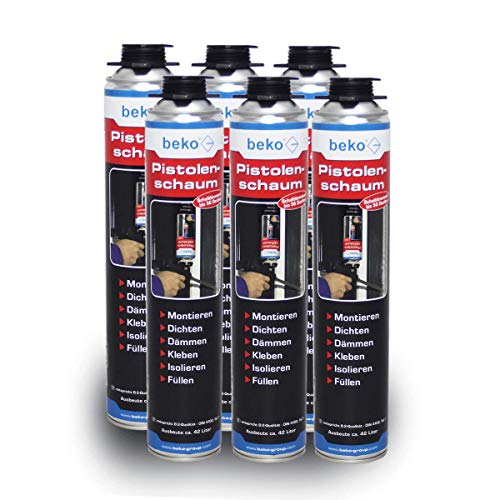 6 x beko Pistolenschaum Polyurethanschaum 750 ml von beko
