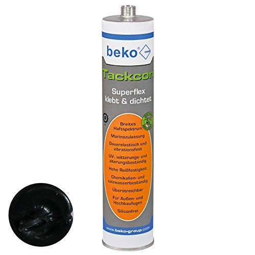 BEKO 2403102 Tackcon 310 ml schwarzFlexibler Hightec-Kleber Shore 45, Schwarz, 310 ml von beko