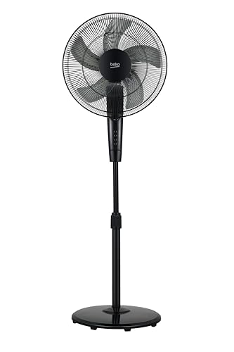 Beko - EFS5100B - Standventilator, 45 W, 3 Geschwindigkeiten, Höhe und Neigung verstellbar - Schwarz, 45,2 x 40 x 135 cm von Beko