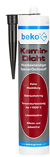 beko Kamin-Dicht 310 ml schwarz (bis +1.500° C) Hitzebeständiger Spezial-Dichtstoff 230 8 310 von BEKO