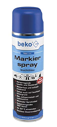 Beko 2943500 TecLine Markierspray 500 ml, Leuchtblau von beko