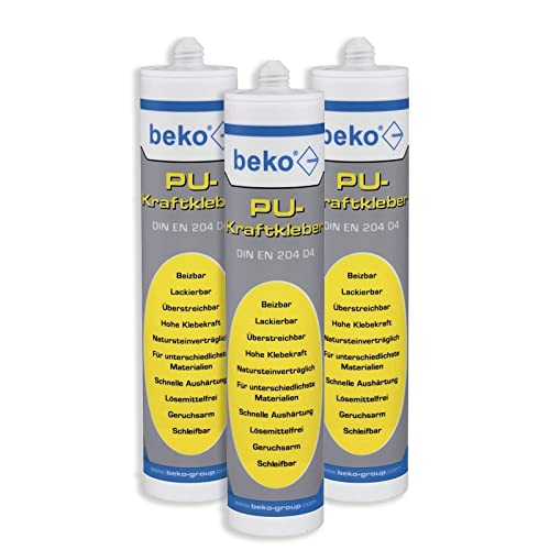 Beko PU-Kraftkleber 310 ml beige 3 Stk von Beko