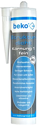 Beko 230330 Strukturdicht 310 ml weiß-strukturiert, Körnung 1 FEIN von beko