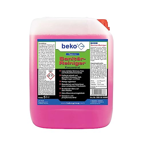 Beko 299325000 TecLine Sanitär-Reiniger-Konzentrat-5 L Kanister von Beko