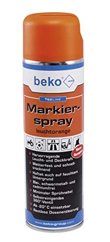 Beko 2947500 TecLine Markierspray 500 ml, Leuchtorange von beko