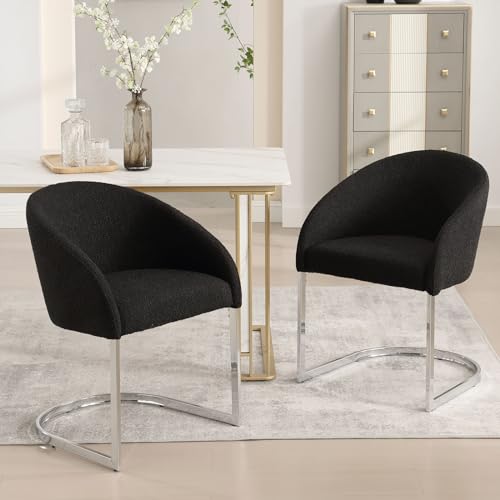 Esszimmerstühle 2er Set,Teddy Stoff Stühle Esszimmer, Mid-Century Gepolsterte Küchenstühle,Dining Chairs mit Metallbeinen 150kg Belastbar Esszimmerstühle 2er Set,Teddy Stoff Stühle Esszimmer, Mid-Century Gepolsterte Küchenstühle,Dining Chairs mit Metallbeinen 150kg Belastbar von Bekrvio