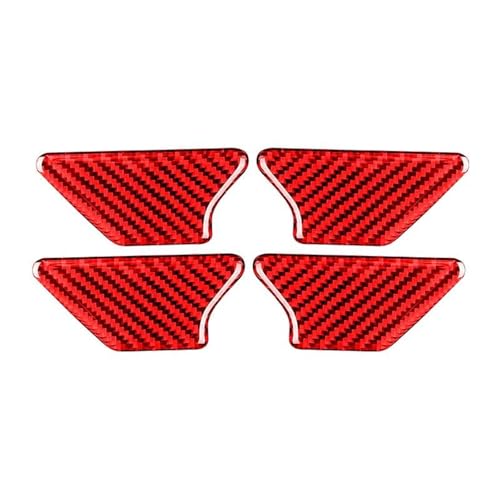 Bekuyu Autoinnenausstattung Für VW Für Golf 6 GTI R MK6 2008 2009 2010 2011 2012 Auto Innen Türgriff Schüssel Abdeckung Trim Rahmen Aufkleber Dekor Autoinnenaufkleber(Red) von Bekuyu