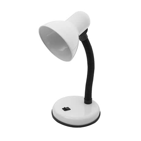 Bel Air Home, ICARO Serie Schreibtischlampe, Stilvolles Design für Büro & Home-Office, Energieeffiziente Beleuchtung, E27 Fassung, Glühbirne Nicht Inklusive, Weiß von Bel Air Home