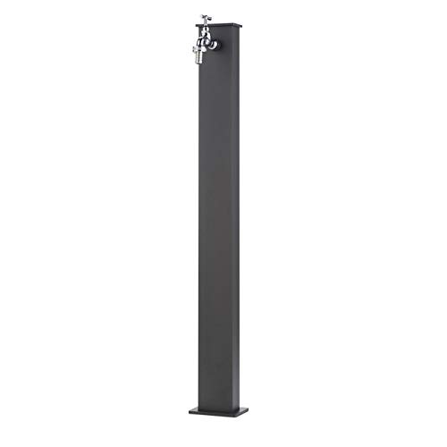 Rechteckiger Brunnen Light aus Metall komplett mit Anlage und Wasserhahn BEL-FER Modell 42/RE anthrazit von belfer