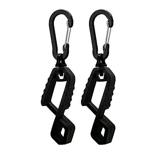 BelTech Handschuhclip mit Metallkarabiner, Handschuhhalter, Handschuhhalter, Handschuhaufhänger für Sicherheitsarbeiten/Bauarbeiter (2 Stück Schwarz) von BelTech