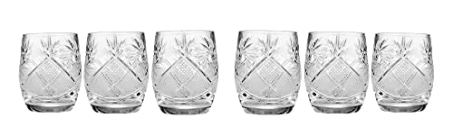 SET of 6 Russian CUT Crystal Shot Glasses Barrel 50ml Hand Made by Belarus von Belarus