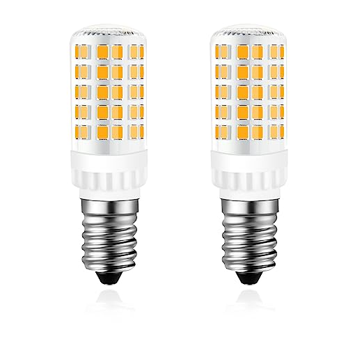 Belaufe E14 LED dimmbar 5W, E14 LED Lampe ersatzt für 40W Halogenbirne, Warmweiß 3000K dimmbare LED Glühbirne, 500LM, für Kronleuchter, Wandlampe, Schreibtischlampe,230V, 2 Stück von Belaufe