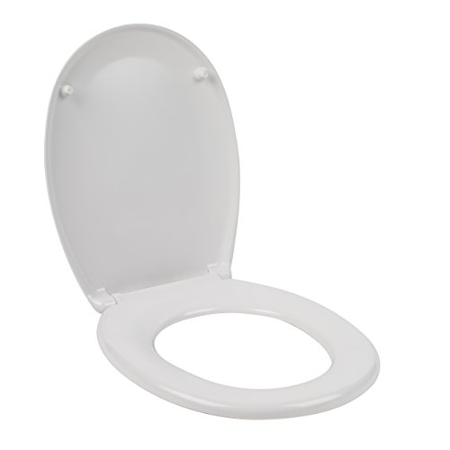 Beldray LA030252 Toilettendeckel - Duroplast WC Sitz mit Softclose Scharnier, Weiß Toilettensitz mit Scharniere aus Zinklegierung, einfache Reinigung, Installation für die meisten Standard-Toiletten von Beldray