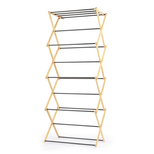 Beldray 4-Etagen-Klappbarer Wäscheständer – Starker Bambusrahmen, robuste Stahlstangen, maximale Belastung 15 kg, leicht, kompakte Lagerung, 8 m Trockenraum, faltbares Concertina-Design Beldray 4-Etagen-Klappbarer Wäscheständer – Starker Bambusrahmen, robuste Stahlstangen, maximale Belastung 15 kg, leicht, kompakte Lagerung, 8 m Trockenraum, faltbares Concertina-Design von Beldray