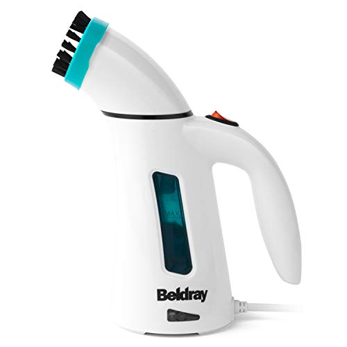 Beldray BEL0725TQ Tragbarer Dampfgarer mit dampfbürste, 600W steamer, Reisen Dampfglätter für Kleidung, Polster, Vorhänge, schnelles Aufheizer, Chemikalienfreie Reinigung, Leicht Entfernt Falten von Beldray