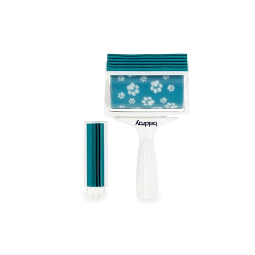 Beldray PetPlus Antibac Fusselrolle - 2er Set, wiederverwendbares klebriges Gel, integrierte Rakelkante, für unterwegs, Handhaarentferner & Fellheber, waschbar, ideal für Böden, Autos, Kleidung und von Beldray