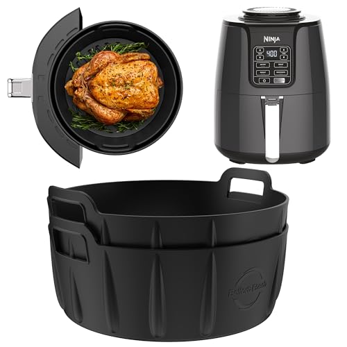 Premium 2 Stück Air Fryer Silikonform für Ninja 5,2L AF160EU, 3.8L AF100EU & andere 5,5-l-Plus AirFryer | 2,5mm dick Silikonform | BPA-FREI | Hochwertige Materialien | von Belfort Etech