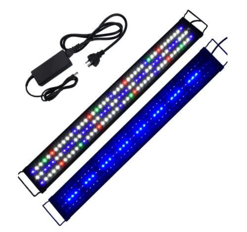 Belfoyer LED Timer Aquariumlampe, Beleuchtung für Aquarium, LED Fish Tank Lighting Licht, für Aquarium von 90 bis 110 cm (Weiß, Blau, Rot, Grün) von Belfoyer