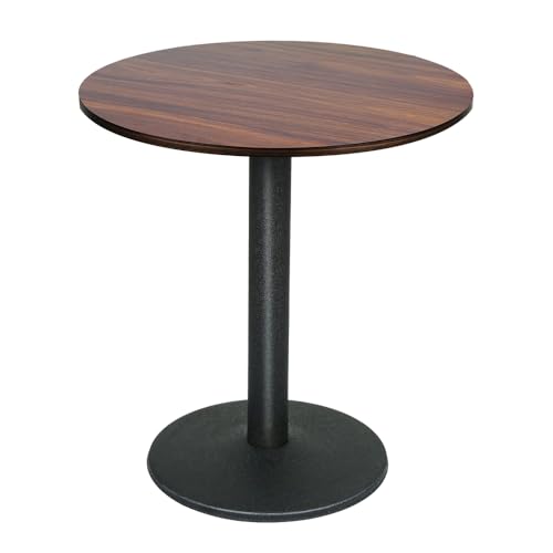 Belfoyer Runder Esstisch 60 cm Holzoptik – Moderner Esszimmertisch Rund mit MDF-Holzplatte & Metallgestell, Kleiner Küchentisch für Wohnzimmer, Küche & Café von Belfoyer