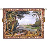 Versailles Promenade Wandbehang - Mit Blumen Gobelin von BelgianWallTapestry