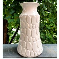 1960Er Extra Große Jasba Vase , West German Pottery Mid Century Modern Weiße Made in Germany von BelgradeDesignMarket