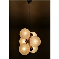 Goldener 6-Armiger Mid Century Modern Kronleuchter Von Kaiser Leuchten // Sputnik-Leuchter Made in Germany | 1960Er Jahre von BelgradeDesignMarket
