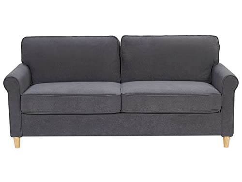 3-Sitzer Sofa in Grau aus Samtstoff Retro-Stil Traditionell-Modern Ronneby von Beliani