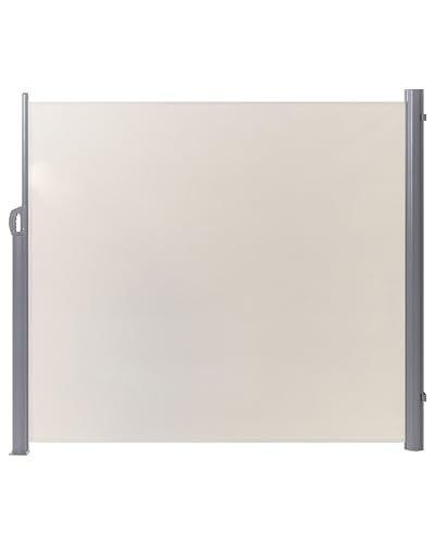 Aluminium Seitenmarkise beige 180x300 ausziehbar Sichtschutz Windschutz Dorio von Beliani
