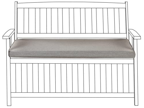 Auflage für Gartenbank Sovana 108 cm grau mit Befestigung Reißverschluss Modern von Beliani