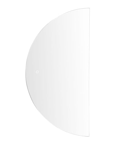 Badspiegel mit LED-Beleuchtung Silber 50 x 100 cm halbrund für Badezimmer Loue Badspiegel mit LED-Beleuchtung Silber 50 x 100 cm halbrund für Badezimmer Loue von Beliani