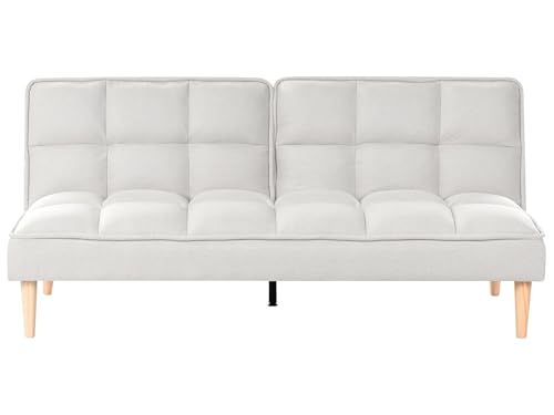 Beliani 3-Sitzer Schlafsofa Stoff Creme weiß gesteppt Sofa mit Schlaffunktion Siljan Beliani 3-Sitzer Schlafsofa Stoff Creme weiß gesteppt Sofa mit Schlaffunktion Siljan von Beliani
