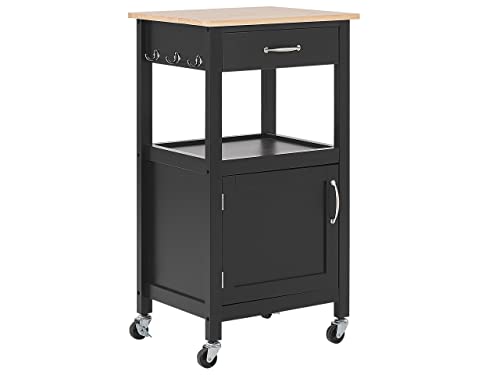 Beliani Allzweck Servierwagen Landhausstil schwarz Siena von Beliani